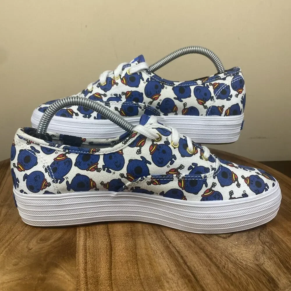 Keds Little Miss Bossy Womens Triple Deck‎ White And Blue Size 7 Shoes